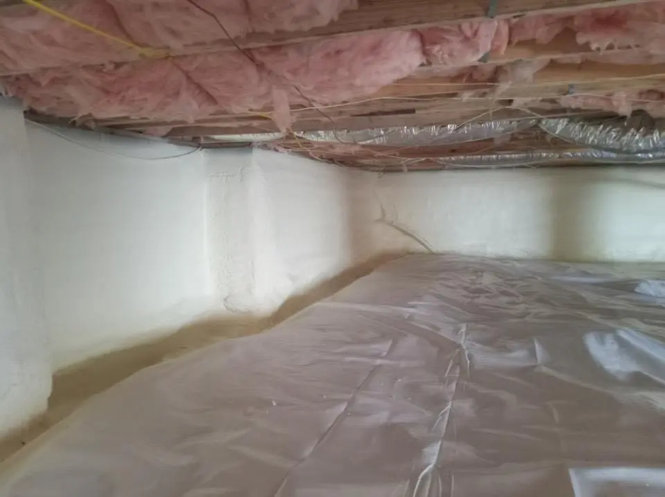 Crawl space encapsulation with closed-cell spray foam for Attic Insulation in Beardstown